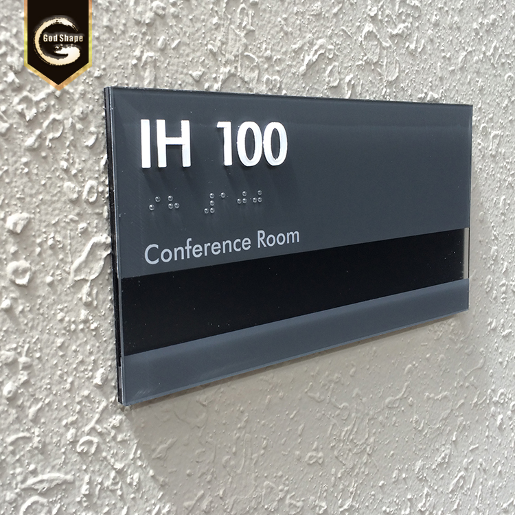 GS Modern Acrylic Office Door plate Sign room name id idendification sign board
