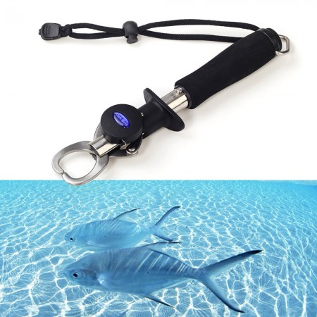 Stainless Steel Fish Lip Gripper Grip Gear Holder Tool with Wrist Strap
