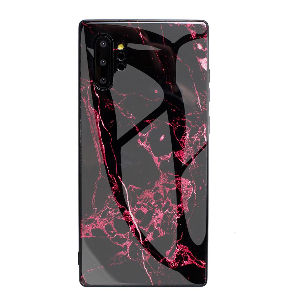 Glossy Granite Tempered Glass Phone Case Cover for Samsung Galaxy Note 10 Plus , for Samsung Galaxy note 10 pro Case Marble