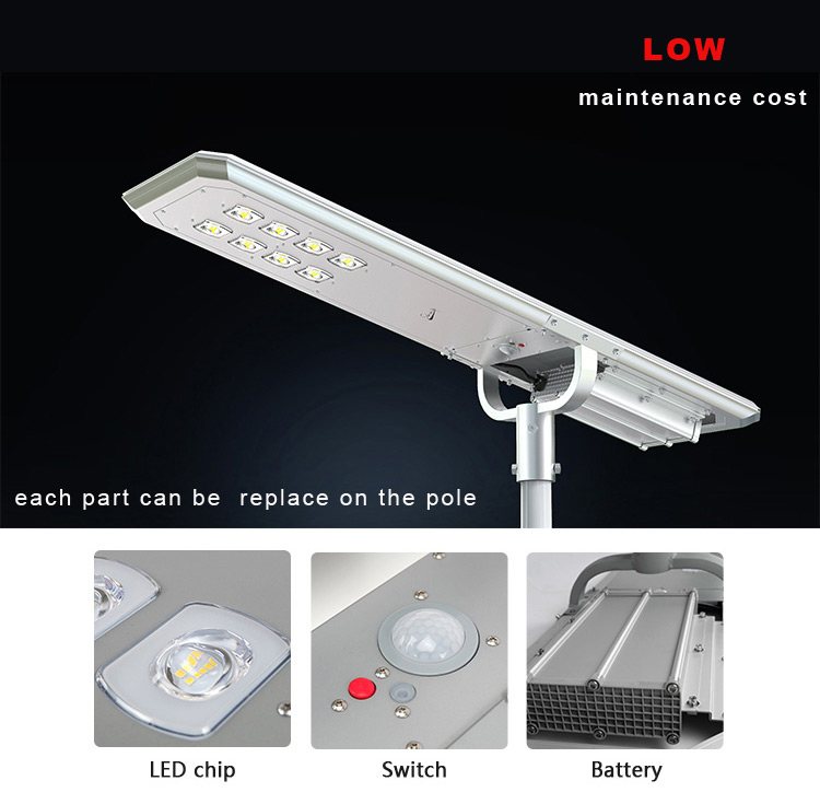 Energy Saving 70W waterproof pir lampe solar led path light