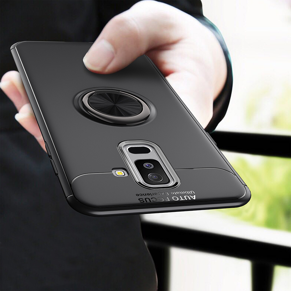 2019 hot sell TPU Shockproof phone Case for Samsung galaxy A6 Plus 2018 Metal Ring Bracket Back Cover