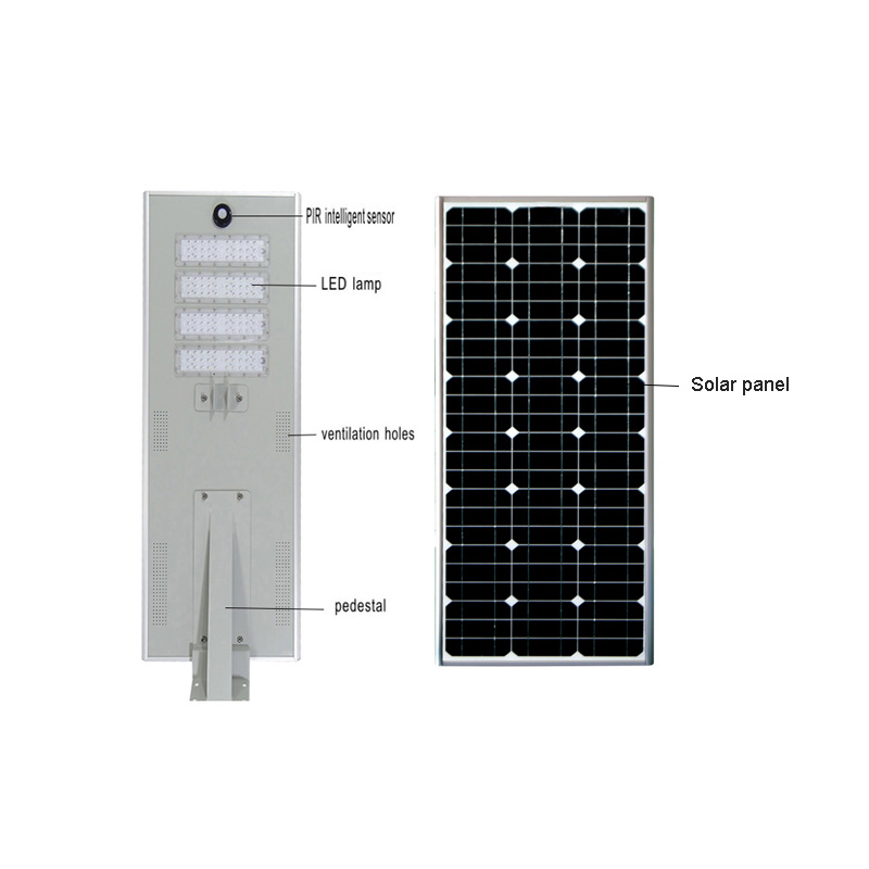 all in one solar street light 8W aluminum ip65 solar modular integrated solar street light led