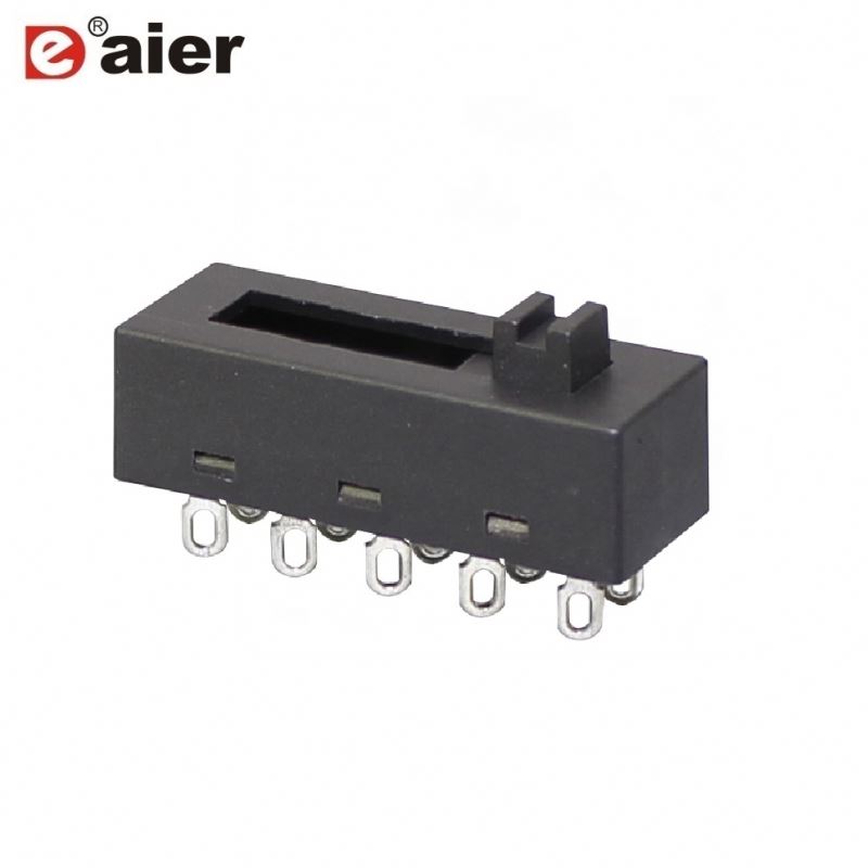 8A 250VAC 10Pin 2 Pole Plastic Slide Switch 4 Position