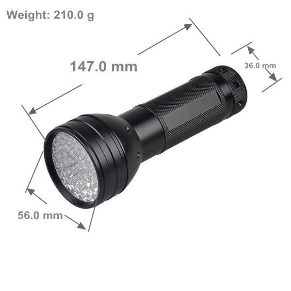 Scorpio Premium 51 LED 395 nm UV Ultraviolet Blacklight Flashlight, Spot Scorpions, Pet Urine, Counterfeit Money, Bed Bugs, Mine