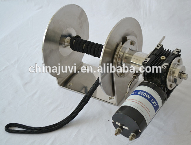 Hot sell JVW-011F 12V/24V 600W electric drum winch free fall anchor winch for boat yacht