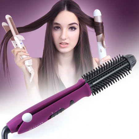 Brush hair curlers hair straighteners ceramic ion of hair flat iron brush