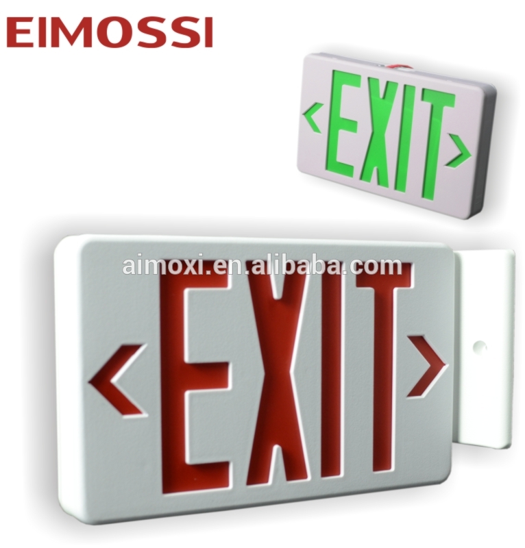 Emergency exit signage sign with battery backup light