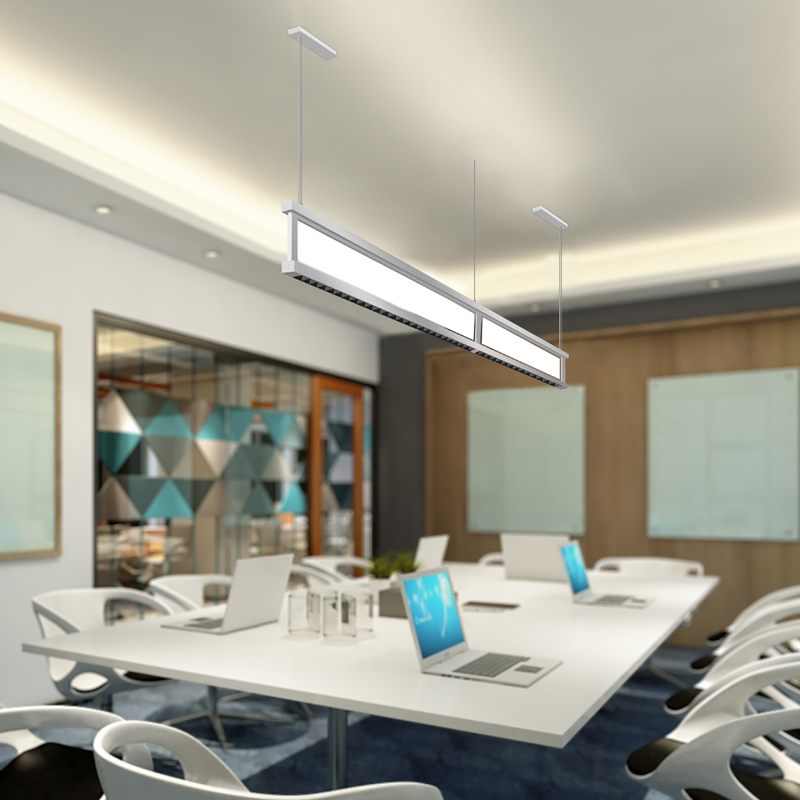 Triple Sides emitted seamless linkable pendant luminaria linear led 50w for office light