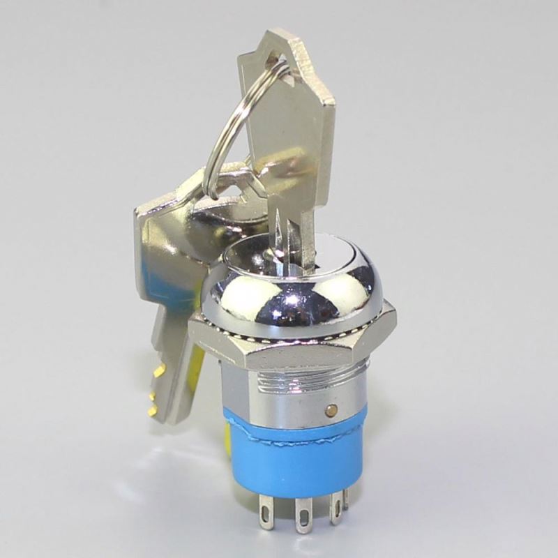 Metal 3 Position 4 Pin 90 Degree Rotary Car Key Switch