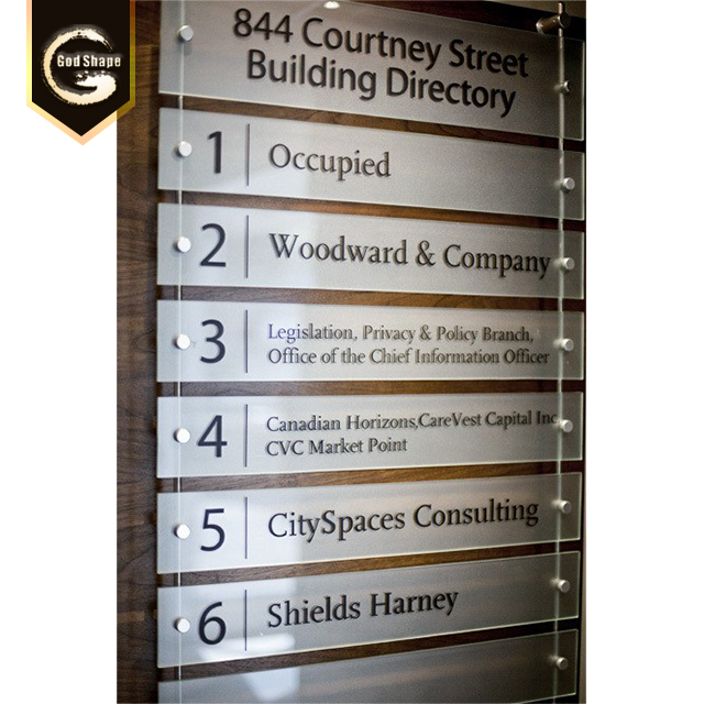 Factory Price Customer Made Curved Metal Office Name Desk Plate Room Street Number Hotel Display Sign