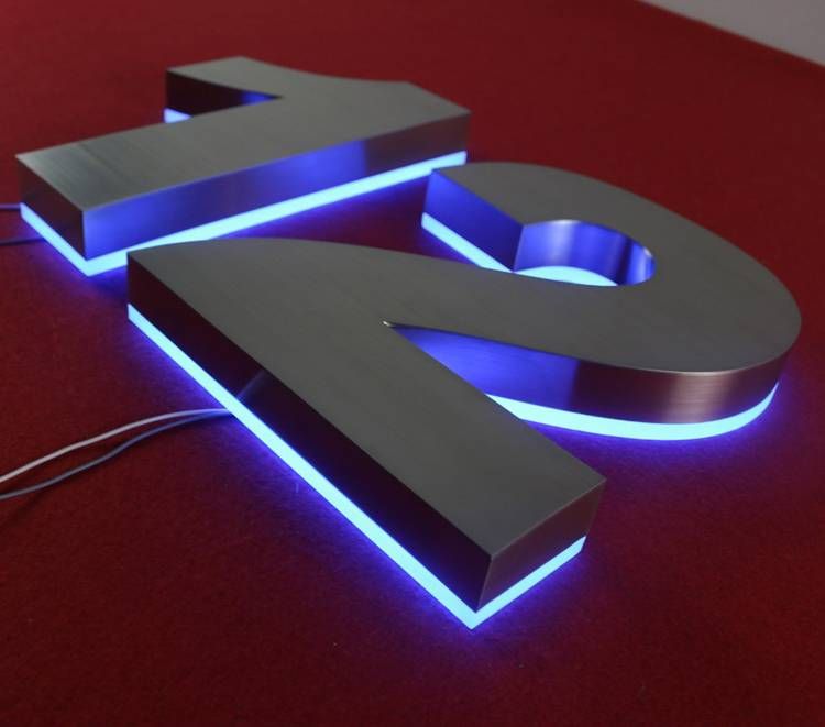 Custom 3d logo letter sign acrylic led channel letter for shop sign led letters front illuminated sign for advertising