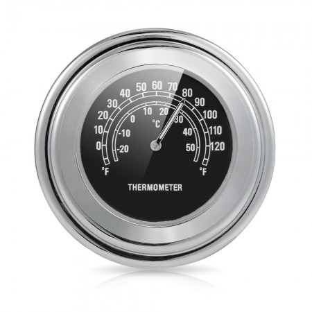 7/8 1 Motorcycle Custom Bike thermometer CNC black handle table