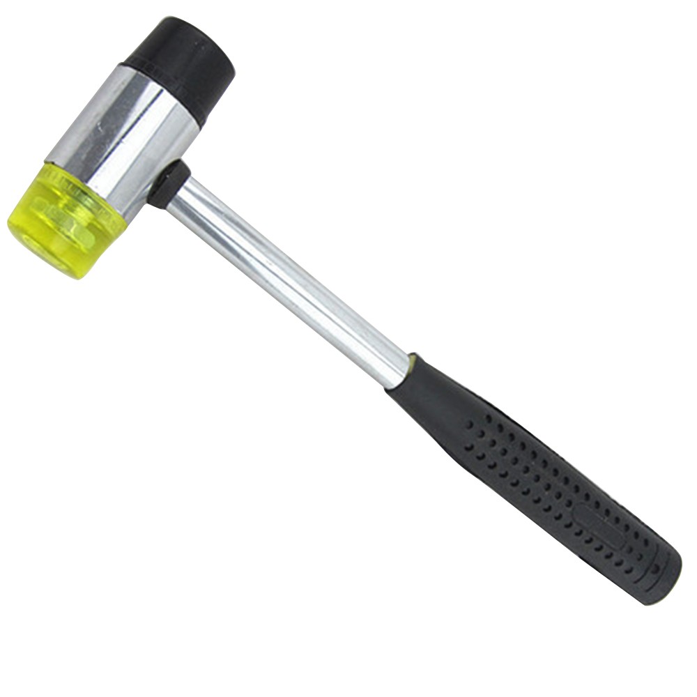 Black Coated Grip Double Head Rubber Hammer Handheld Tool for Install Protection Repair Tools