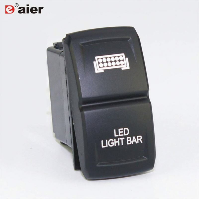 20A Customized Symbol 5 Pin ON-OFF Momentary Lighted Waterproof Rocker Auto Switch