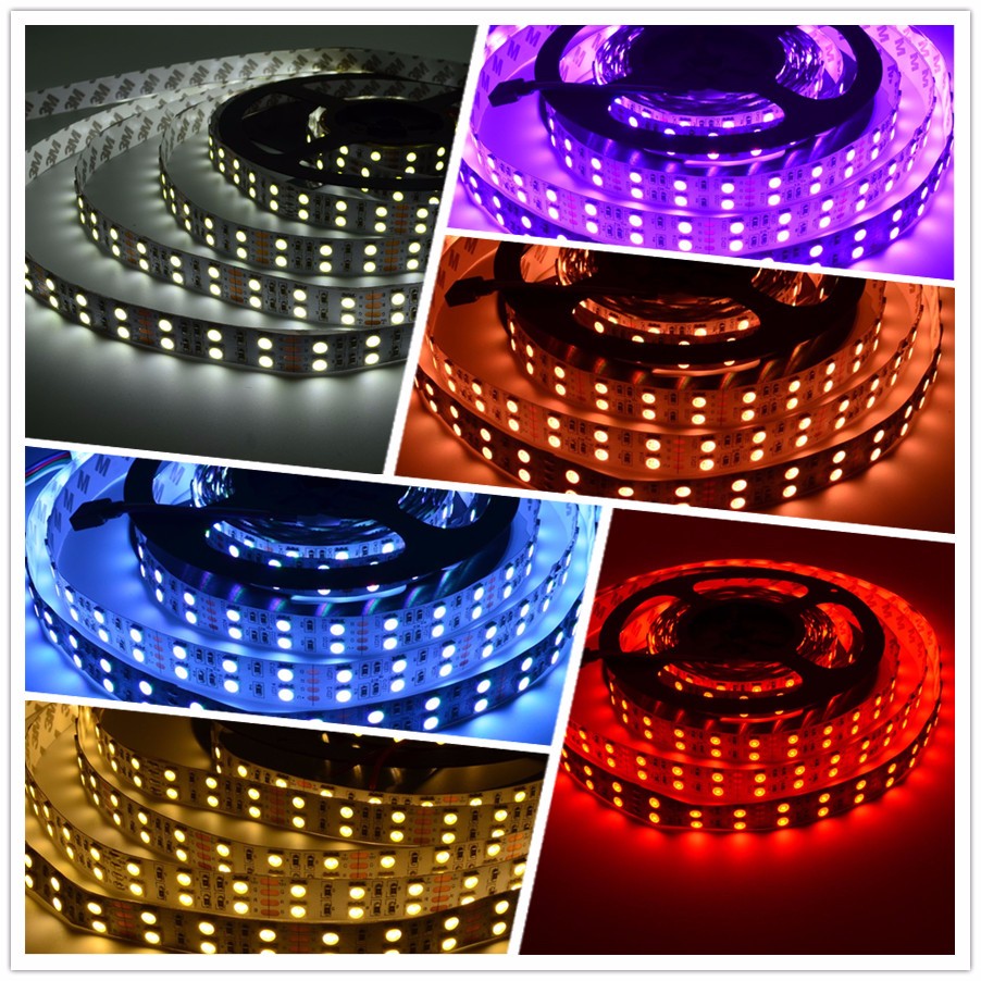 5M Double Row 5050 RGB LED Strip 120 LEDs/m Light Non-Waterproof 12V 600 led strip 5050