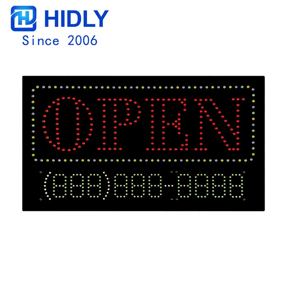 17X31 Inches Bright LED Sign,  Electronic LED Advertising Lighting Signs for Business Shop with Programmable Phone Numbers