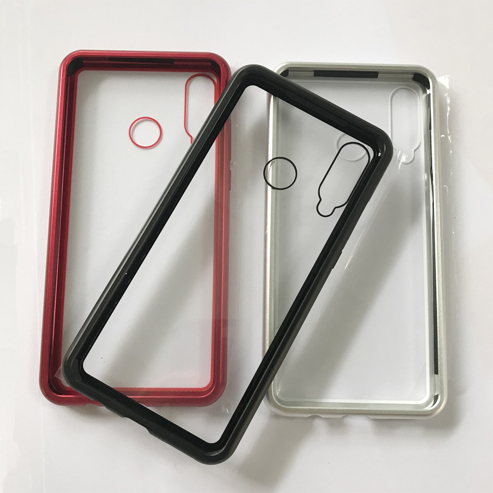 Magnetic Tempered Glass cover For Vivo Y17 Y91Y91/U1 V15/S1 V15pro  flip cell phone Metal case Factory supply.