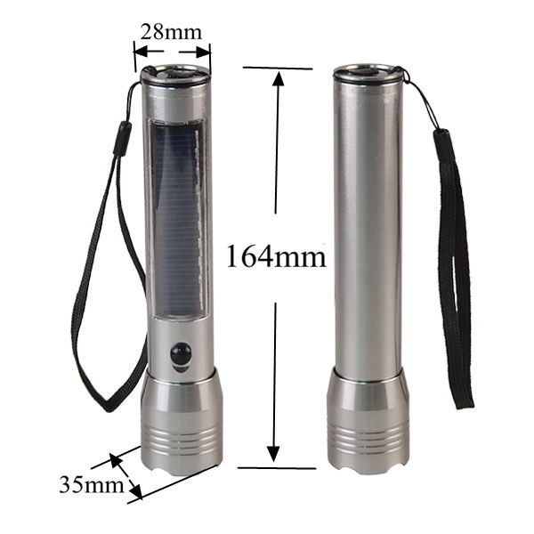 High Power Aluminum Alloy 3W Led Focus Bike Flashlight Solar Rechargeable For Bicycle