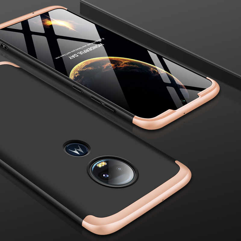 360 Cover case for Motorola moto G7, Removable 3in1 Hard PC Shield Back Cover Case for Motorola moto G7 phone cases