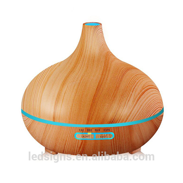 Wood  Rainbow Ultrasonic Essential Oil Aroma  Humidifier