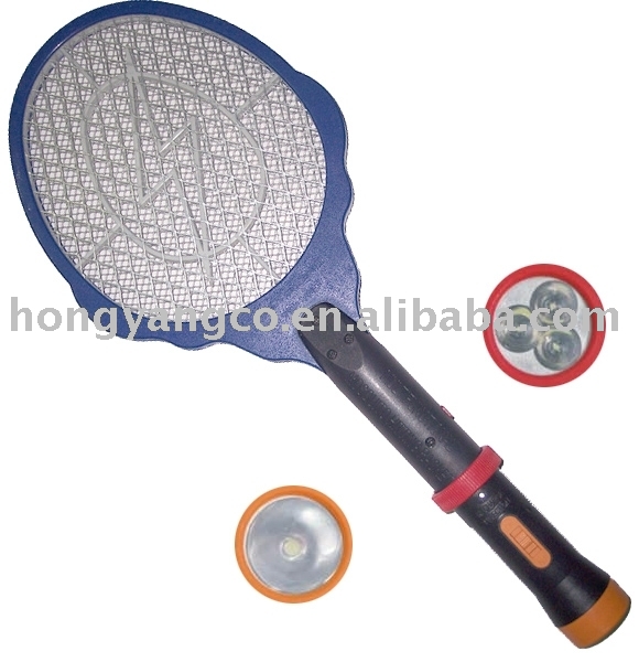 HYD4402-1 Rechargeable Electronic Fly Swatter with LED Torch