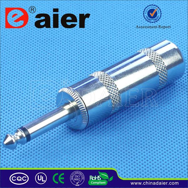 male audio connector 1/4 mono jack plug