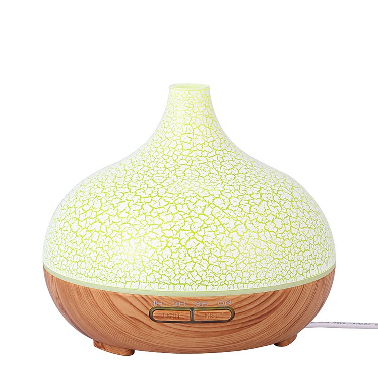 Wood Grain Aromatherapy Essential Oil Diffuser,Ultrasonic Quiet Cool Mist Humidifier with Adjustable Time Setting