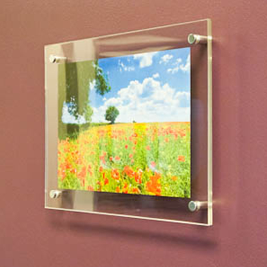 Custom hot sales office supply stationary acrylic crystal photo holder display stand picture frame