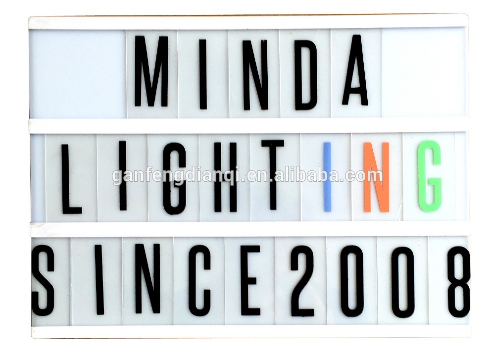 Free combination led light box with letters