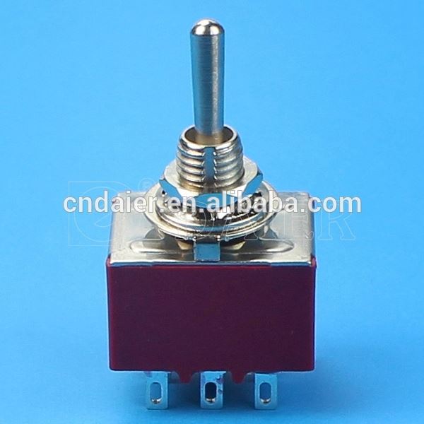 MTS-302 ON-ON Red 3 Pole 9 Pin Toggle Switch