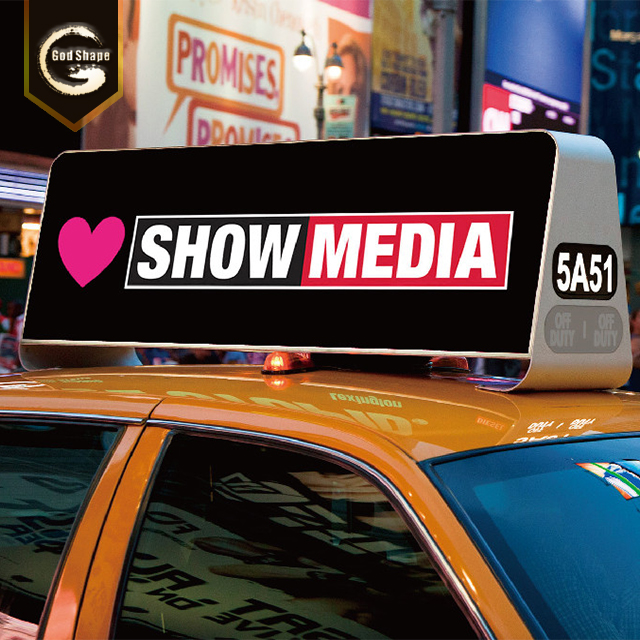Taxi Roof Light Advertising Message Signs LED Display Board