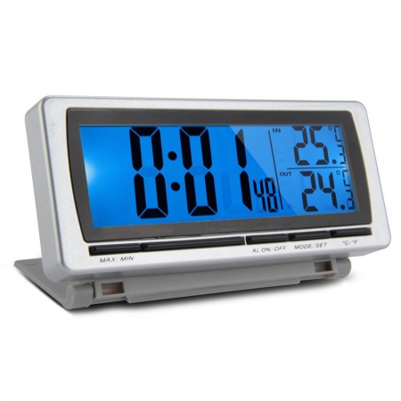 Car F/C Thermometer Temperature Meter Time Alarm Clock Digital LCD Display