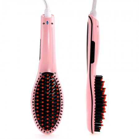 LCD display straight comb hair styling (pink) - European regulations