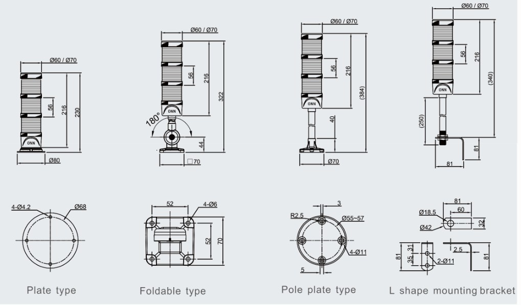 New LED Pilot Light/ LED Warning Light for Textile Sewing Machine