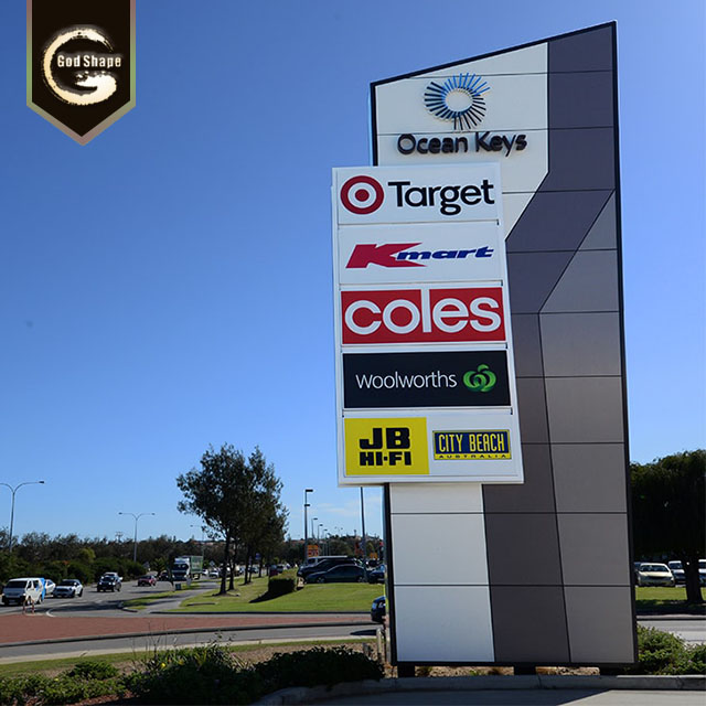 OEM CE apprioved billboard signage free standing pylon sign gas price led signboard