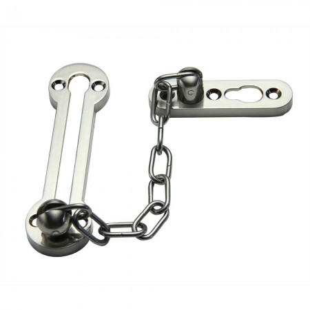 Door Security Safety Chain Guard Lock Locking Stainless Steel Silver