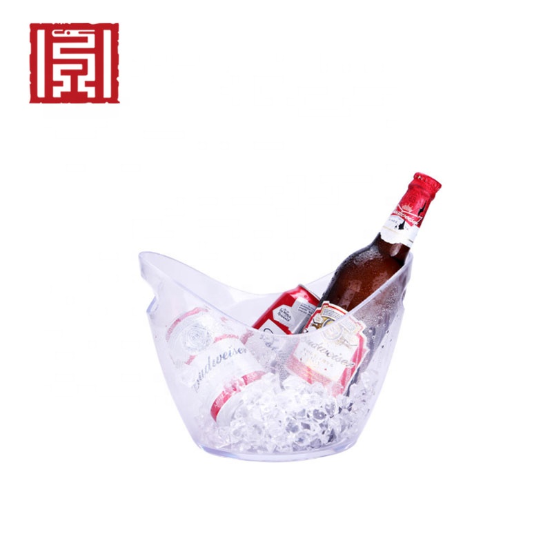 Night club insulated clear acrylic ice cooler bucket wholesale