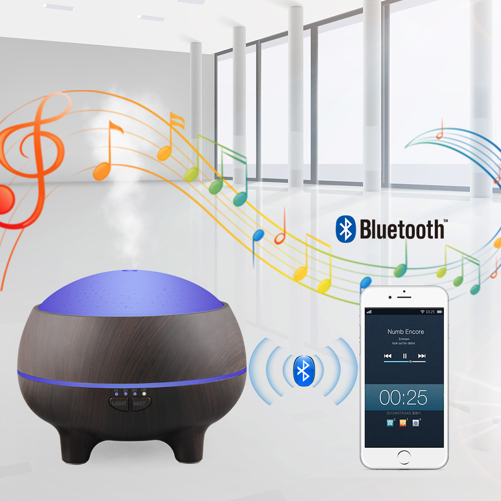 Oil Wireless Bluetooth Smart Ultrasonic Aroma Essential Oil Diffuser Bluetooth Speaker