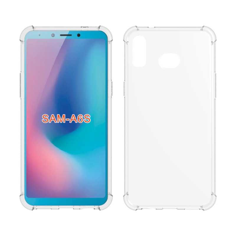 for Samsung galaxy A6S transparent Shockproof cover soft Tpu drop Protect case