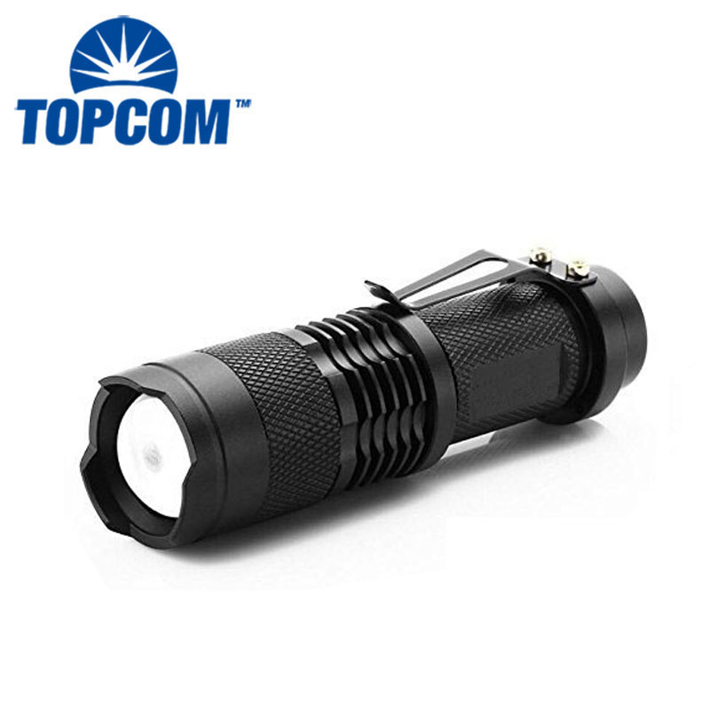 Hot sale mini flashlight 14500 or AA Battery XPE Led Zoomable Mini led Torch Light