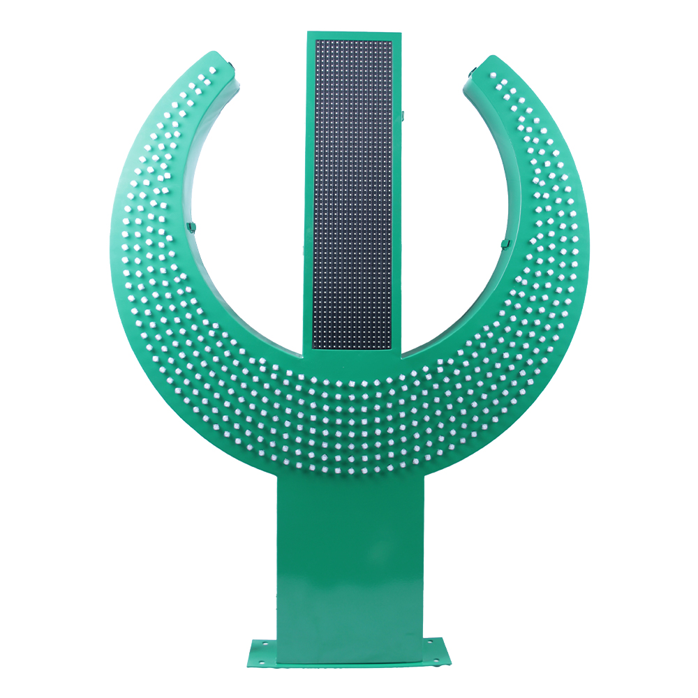 Outdoor Use  Double Side 100*130cm Programmable Full Color Crescent LED Display Screen with WIFI Control, Temperature Sensor