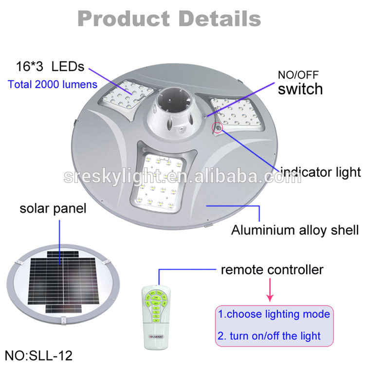 Public Park Round Solar Outdoor Led Walkway Lights