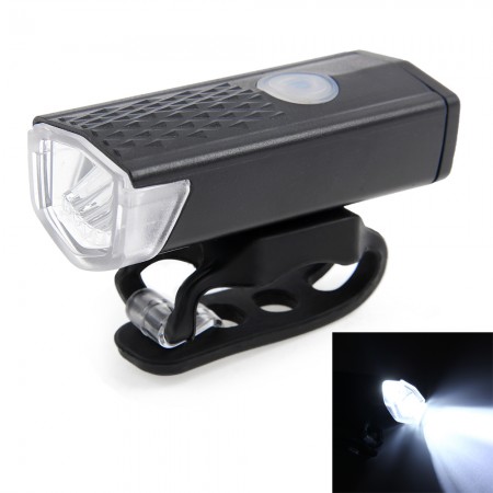 300LM USB Rechargeable 3W Bicycle Headlight Silicone Flashlight Mountain Bike