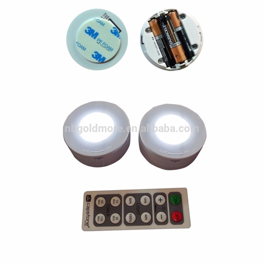 Amazon 6 LED Wireless Puck Lights with Remote Control Stick On Cabinet Tap Night Light,Remote puck light