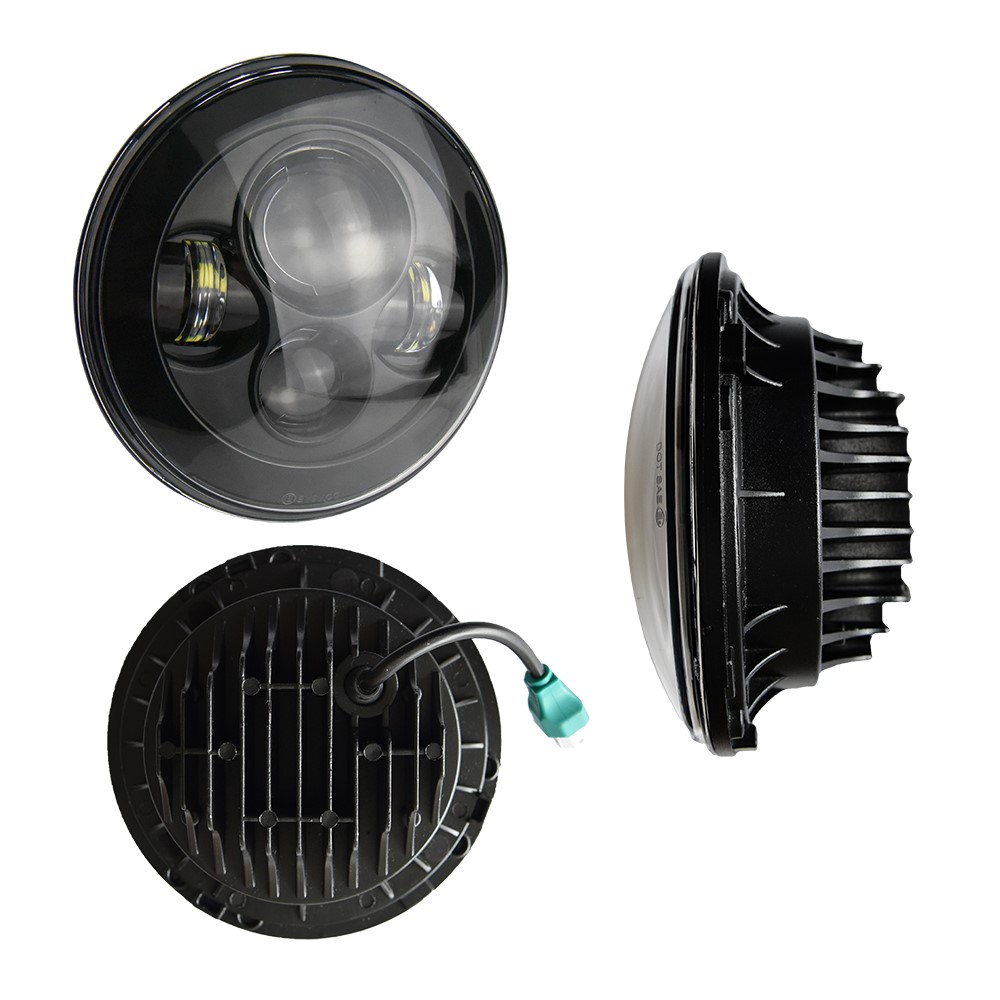 Wholesale led headlight set 7 inch led headlight +4.5 inch led fog light motorcycle headlamp kit