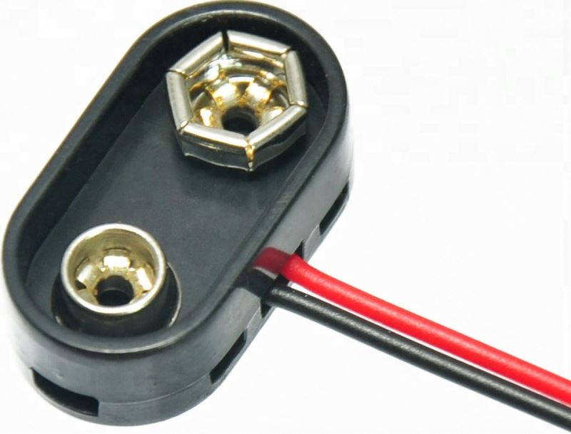 Toy Ren And Black 9 Volt Battery Clips