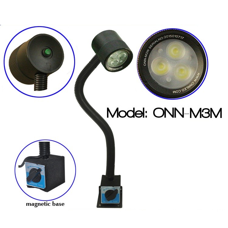 ONN-M3M Magnet Flexible arm led work light / magnet base working led machine light