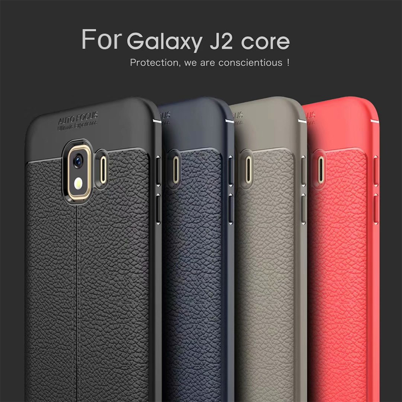 Hot Sell Litchi pattern Soft Tpu case for Samsung galaxy J2 Core