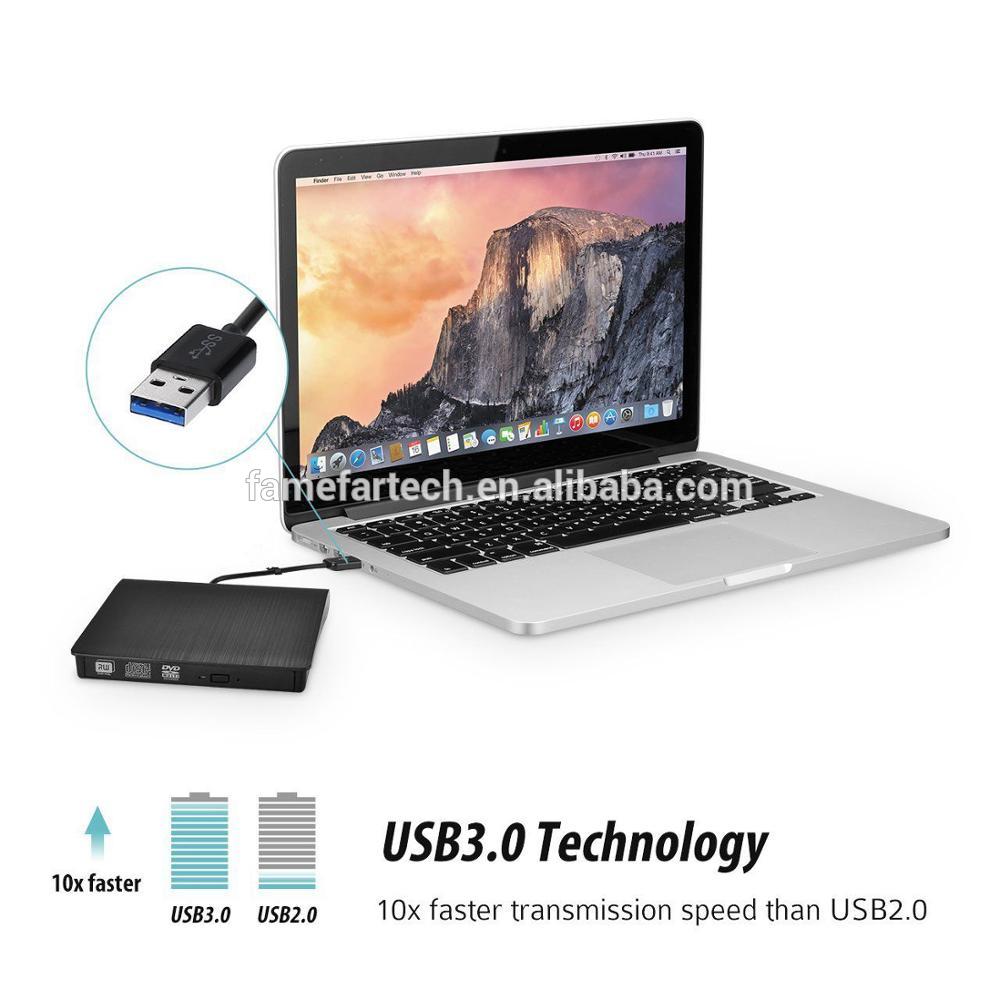 usb3.0 slim external dvd burner for laptops