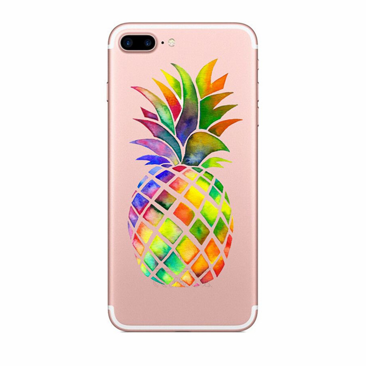 Banana Blueberry Tropical Summer Fruit TPU Soft Case for iPhone X 8 7 6 plus